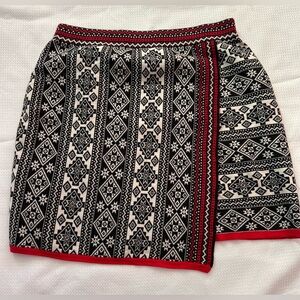 Krimson Klover Black and White Geometric Skirt